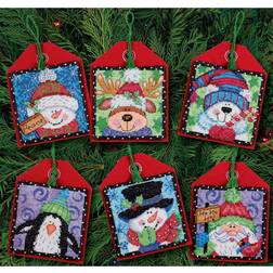 Dimensions Counted Cross Stitch Kit 4.5"-Christmas Pals Ornaments 14 Count