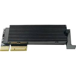 Micro Connectors M.2 NVMe SSD to PCIe 4.0 Adapter with Heat Sink 1U