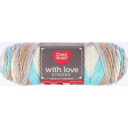 Red Heart With Love Yarn-Sandbar Stripe