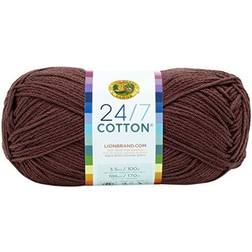 Lion Brand 24/7 Cotton Yarn-Coffee