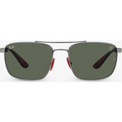 Ray-Ban Firkantet Metal Solbriller - Grå