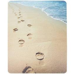 Mind Reader 9-to-5 Collection Office Chair Mat Anti-Skid a Beach Art Tan