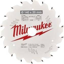 Milwaukee Wood Circular Saw Blades 165mm x 15.87mm 24T 2 Pack (352GE)