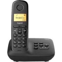 Gigaset A270A Teléfono DECT/analógico Identificador de llamadas Negro