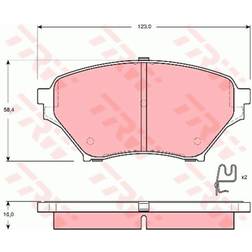 TRW GDB3302 Juego De Pastillas De Freno Mazda MX-5 2 cm