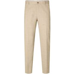 Selected Oasis Linen Trs - Beige