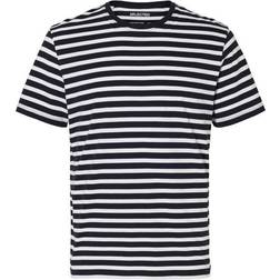 Selected Homme Stribet T-shirt Blå