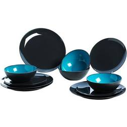 Gimex GreyLine "grau-blau" 12-teiliges Café-Set