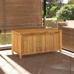 vidaXL Caja De Almacenaje De Jardín Bambú 110x52x55 cm - Marrón