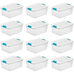 Sterilite Stackable Latching Storage Box 3.8gal 12pcs
