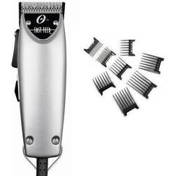 Oster Fast Feed Limited Edition Silver Hair Adjustable Pro Clipper + 8pc Comb Guides