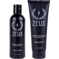 Zeus premium beard shampoo & conditioner set sandalwood 8 fl oz