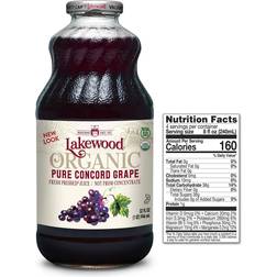 Lakewood Organic Pure Concord Grape Fresh Pressed Juice Concord Grape