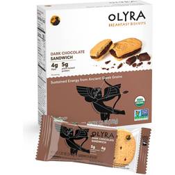 Olyra Organic Breakfast Biscuits Dark Chocolate Healthy Snacks, Low Sugar, Plant Protein Cookies