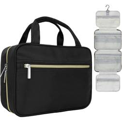 PAVILIA Hanging Toiletry Bag Foldable Cosmetic Organizer