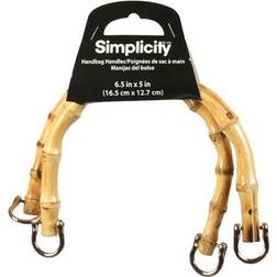 Simplicity bamboo handbag handles 6-1/2" arched 2/pkg-natural