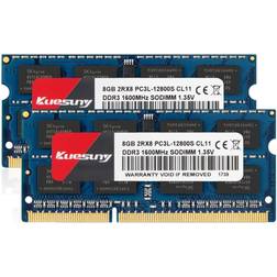 Ram Kuesuny 16gb kit 8gbx2 ddr3l-1600 sodimm pc3l-12800/pc3l-12800s memory 20