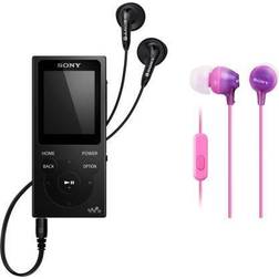 Sony NW-E394 8GB Walkman Audio Player (Black) bundle