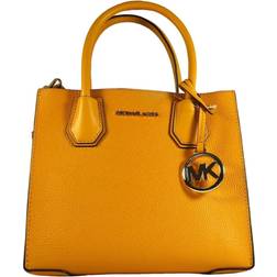 Michael Kors mercer pebble leather messenger crossbody bag honeycomb yellow