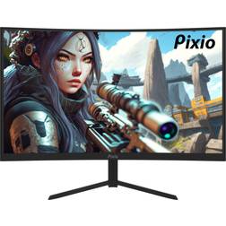 PIXIO PXC243S 24 Inch 165Hz 144Hz Supported 1ms GTG Fast-VA FHD 1080p Adaptive Sync Esports 1500R Curved Gaming Monitor