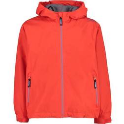 CMP Kid Jacket Fix Hood Chubasquero - Rojo