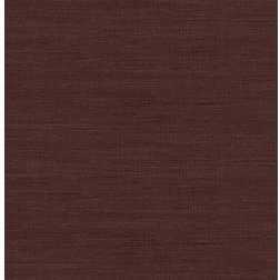 Society Social Aubergine Classic Faux Grasscloth Peel & Stick Wallpaper