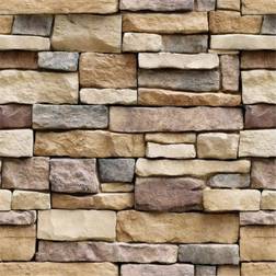 Yancorp stone wallpaper rock self-adhesive paper peel and stick backsplash wa