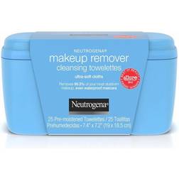 Neutrogena Makeup Remover Cleansing Towelettes, Daily Facial Wipes to Remove Dirt, Oil, Makeup & Waterproof Mascara, 25 ct