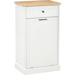 Homcom Kitchen Tilt Out Trash Bin Cabinet Free Standing Trash Can