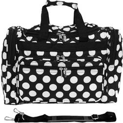 World Traveler 16-inch Carry-On Duffel Bag Black White Dot II