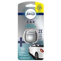 Febreze Odor-Eliminating Car, Heavy Duty Air Freshener Vent Clip Crisp Clean