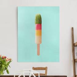 Tableau sur toile Popsicle avec cactus