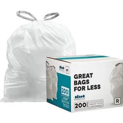 Plasticplace 16.5 18 2.6 Gal./10 Liter Drawstring Garbage Liners simplehuman* Code R