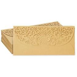 Pipilo Press Gold Money Envelopes 6.8x3.3 In 36 Pack