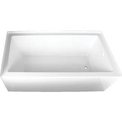 Kingston Brass VTAP663222R Aqua Eden 66-Inch Acrylic Alcove Tub