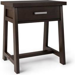 Simpli Home Sawhorse Solid Bedside Small Table