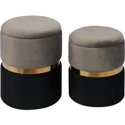 TOV Furniture Gigi Velvet Seating Stool