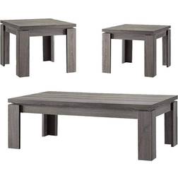 Benzara BM156192 19.75 Enormous Weathered Gray Occasional Set Nesting Table