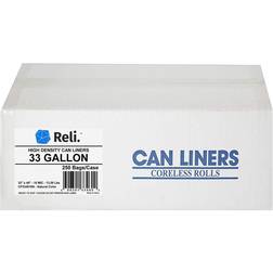 Reli. supervalue 33 gallon trash bags 250 count bulk