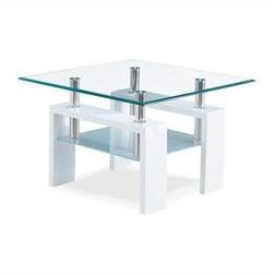 Global Furniture USA Wayfair End Wood/Glass Small Table