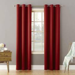 Sun Zero Becca Energy Efficient Grommet Curtain Panel 40 x 84 in Brick