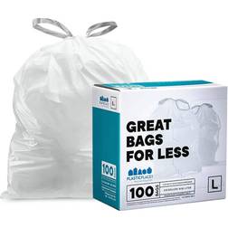 "Plasticplace 4.8 Gallon 18 Drawstring Garbage Liners simplehuman* Code