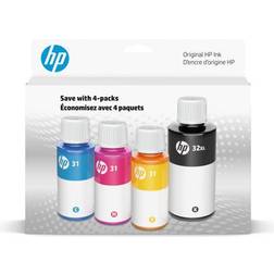 HP Blk Bottled Ink Crtg 4-Pk - Black