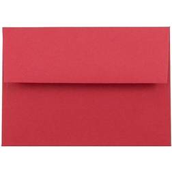 Jam Paper 4Bar A1 Colored Invitation Envelopes 3 5/8 x 5 1/8 Red Recycled Bulk 250/Box