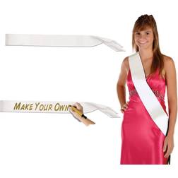 Beistle White Satin Sash 210000002595