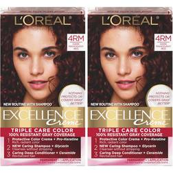 L'Oréal Paris Excellence Creme Permanent Hair Color Mahogany Red 100 Dye 2