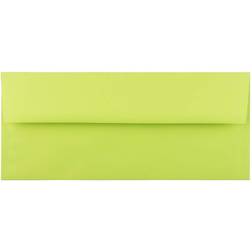 Jam Paper #10 Envelopes 4 1/8 x 9 1/2 50/Pack Lime Green