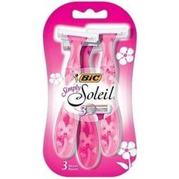 Bic Simply Soleil Women/'s 3 Blade Disposable Razors, 2 pks of 3 Each