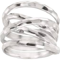 Silpada Wrapped Up Overlapping Textured Band Ring - Silver