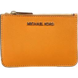 Michael Kors Jet Set Travel Small Leather Top Zip Coin Pouch Honeycomb